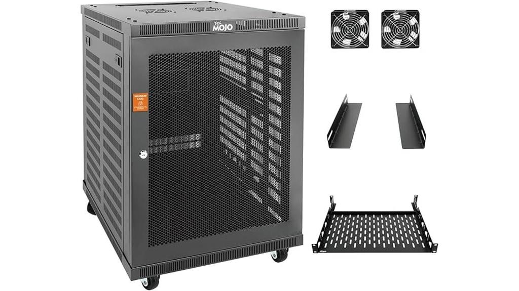 15u wall mount rack