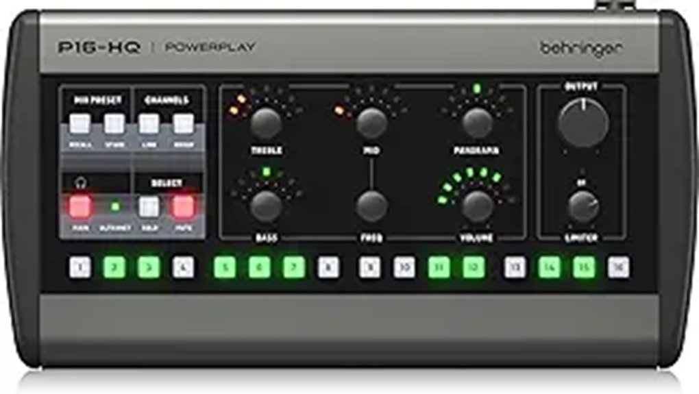 16 channel digital personal mixer