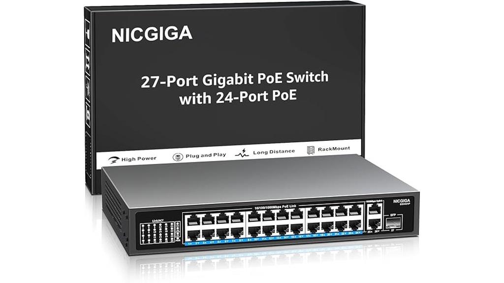 24 port poe gigabit switch