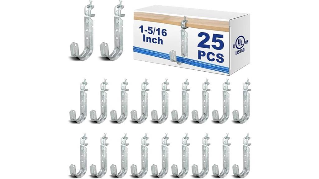 25 pack cable support hooks