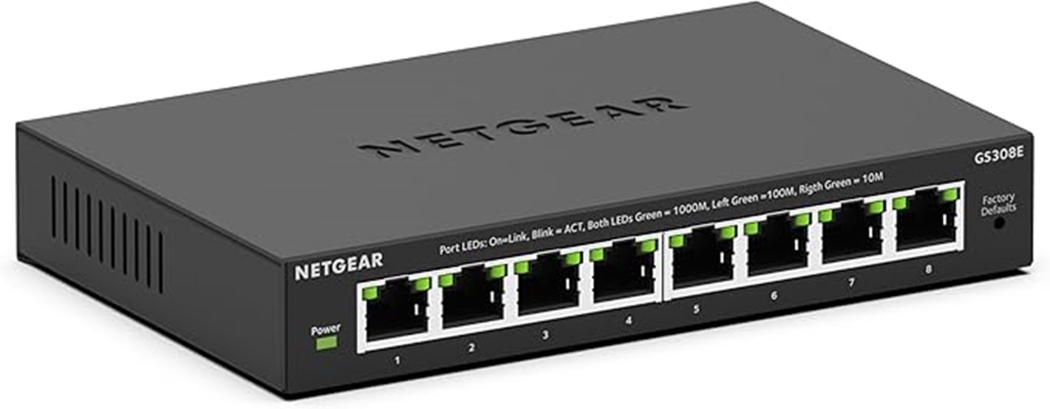 8 port managed network switch