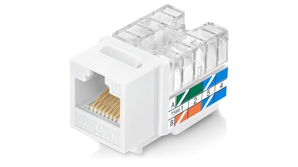 90 degree cat6 keystone jacks
