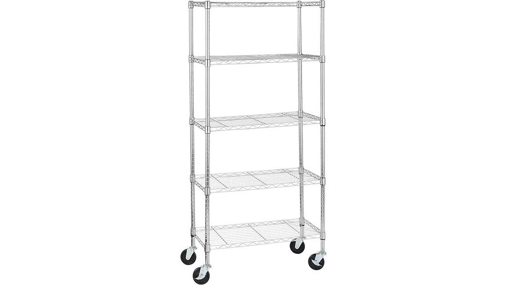 adjustable 5 shelf storage unit
