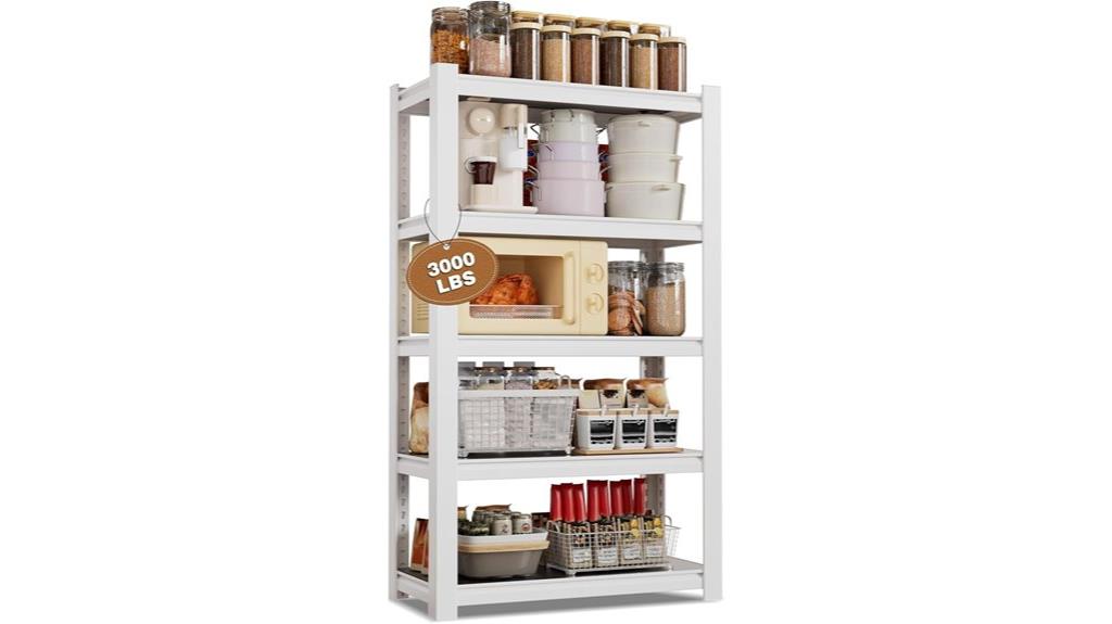 adjustable 5 tier shelving
