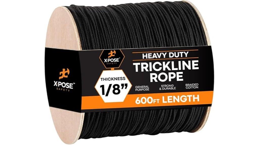 black unglazed trickline rope