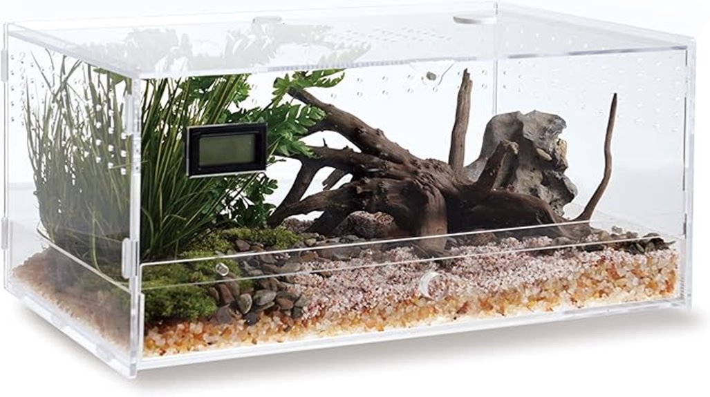 clear acrylic reptile enclosure