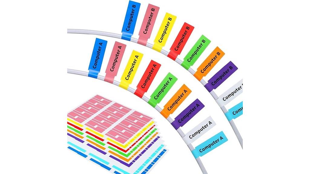 colorful waterproof cable labels