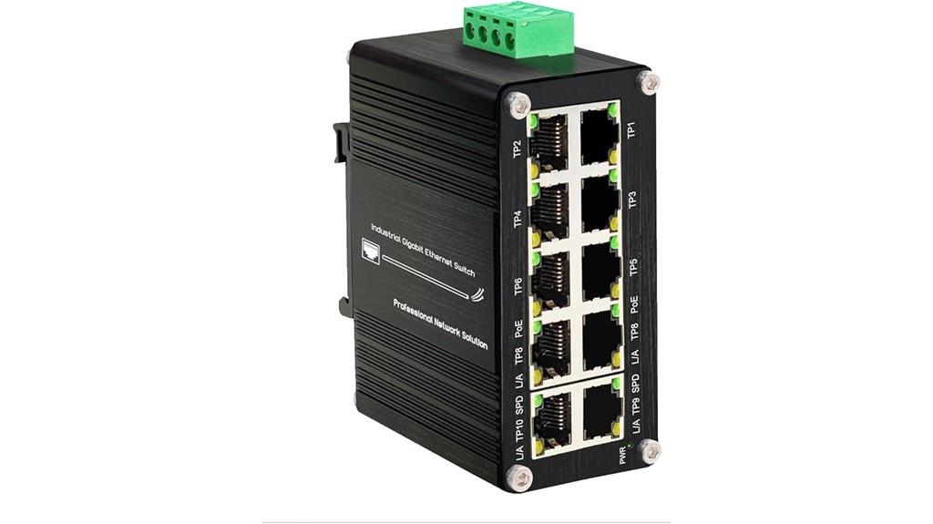 compact 10 port poe switch