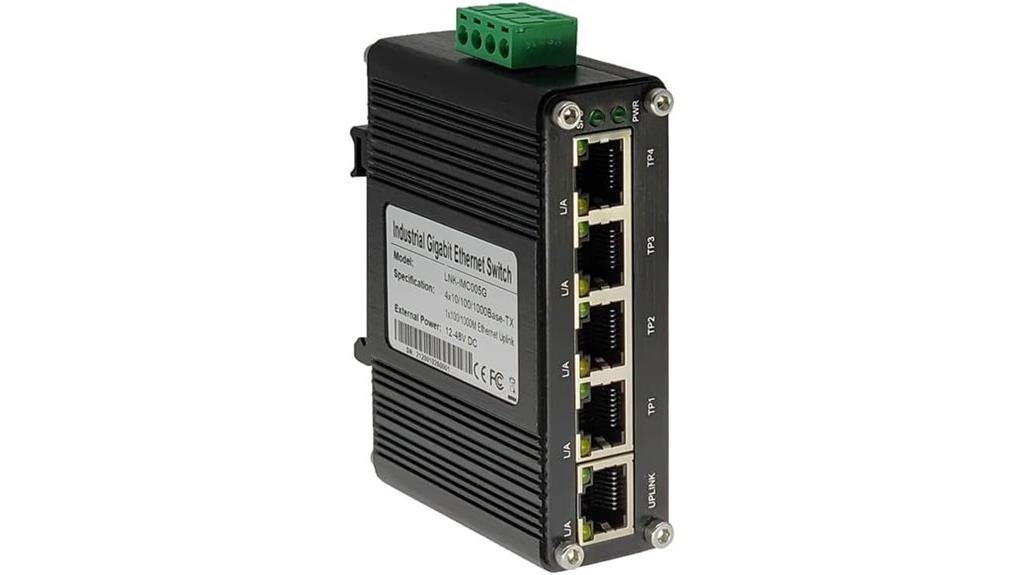 compact 5 port ethernet switch
