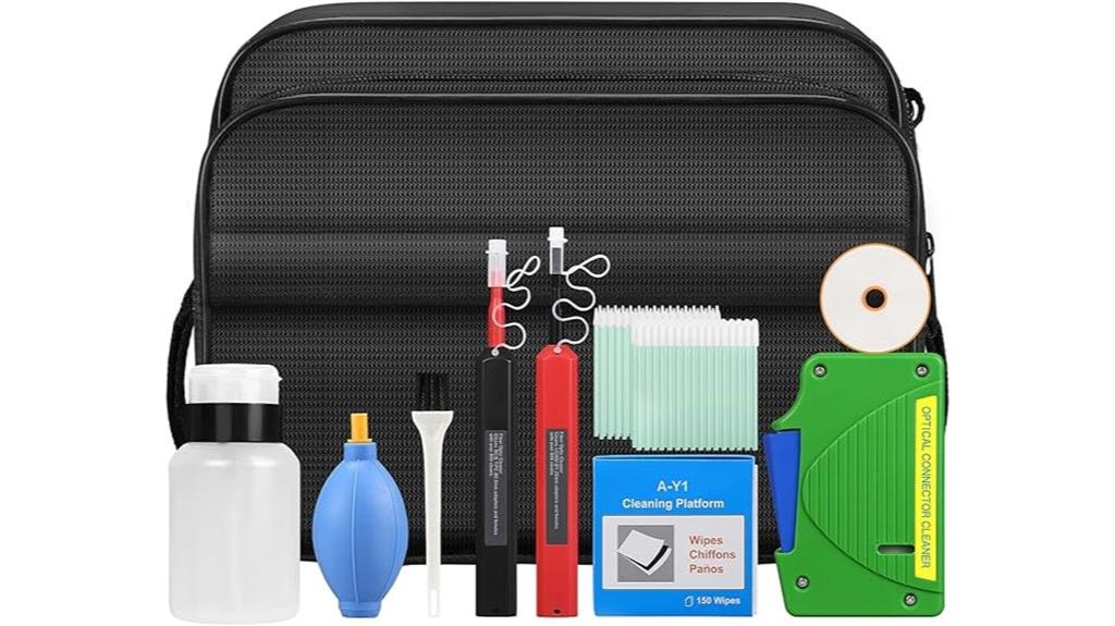 comprehensive fiber cleaning kit