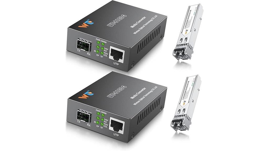 dual fiber ethernet converters