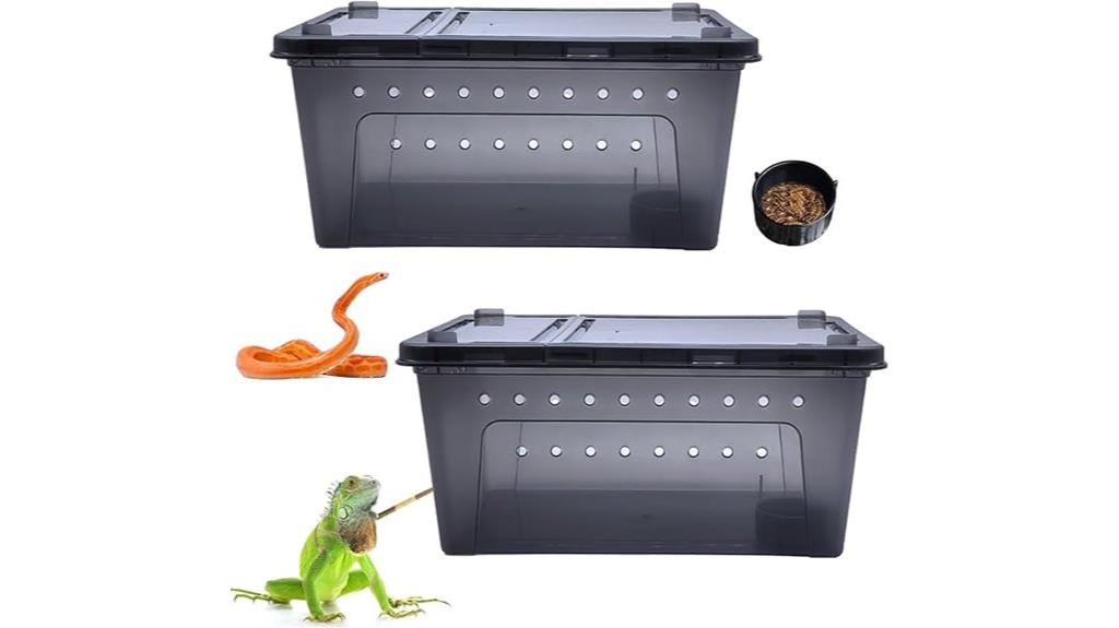 dual reptile terrarium set
