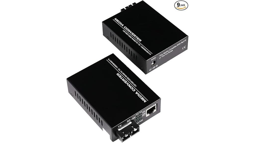 dual sc fiber converter