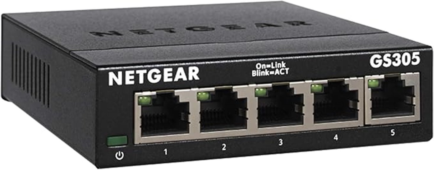 five port gigabit ethernet switch