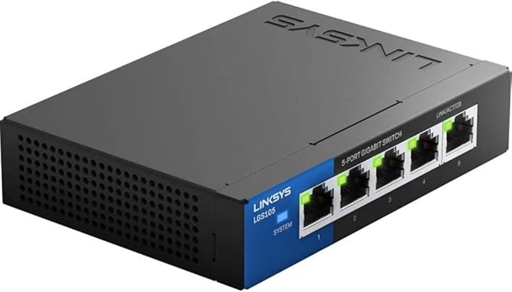 five port gigabit ethernet switch