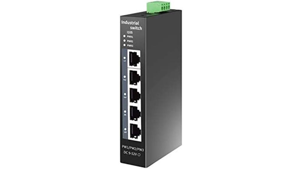 five port industrial switch