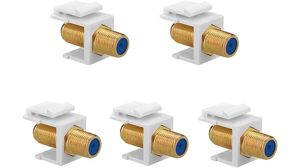 five rg6 keystone jacks