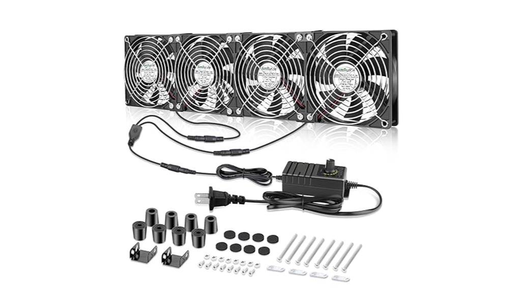 four 120mm fans