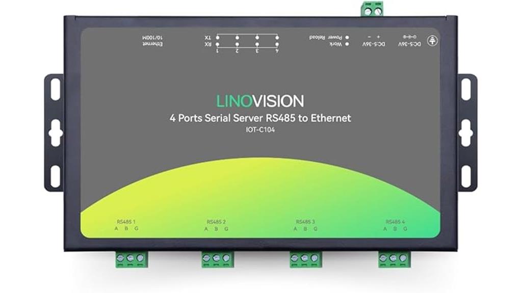 four port rs485 ethernet converter