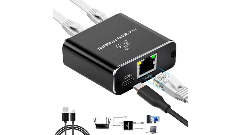 gigabit ethernet usb c splitter
