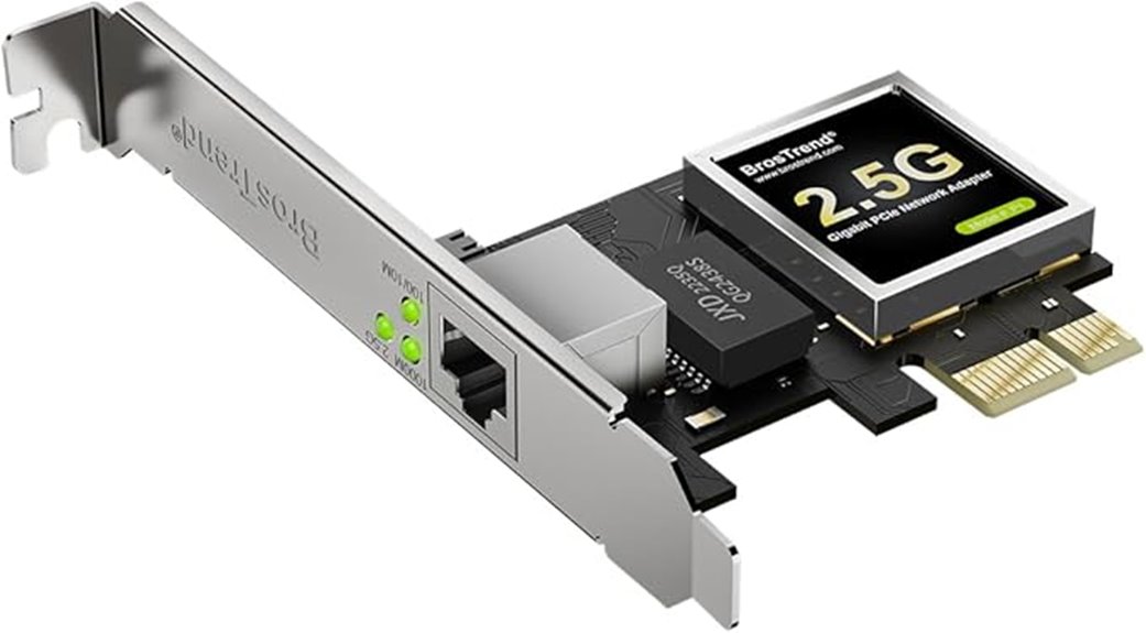 high speed pcie ethernet adapter
