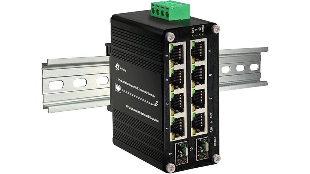 industrial 8 port poe switch