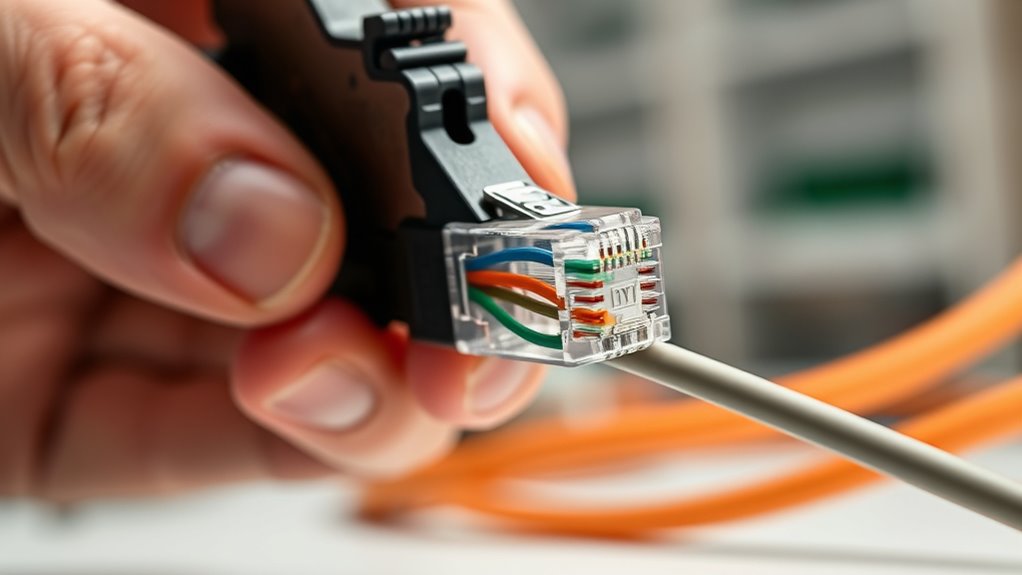 installing ethernet connectors