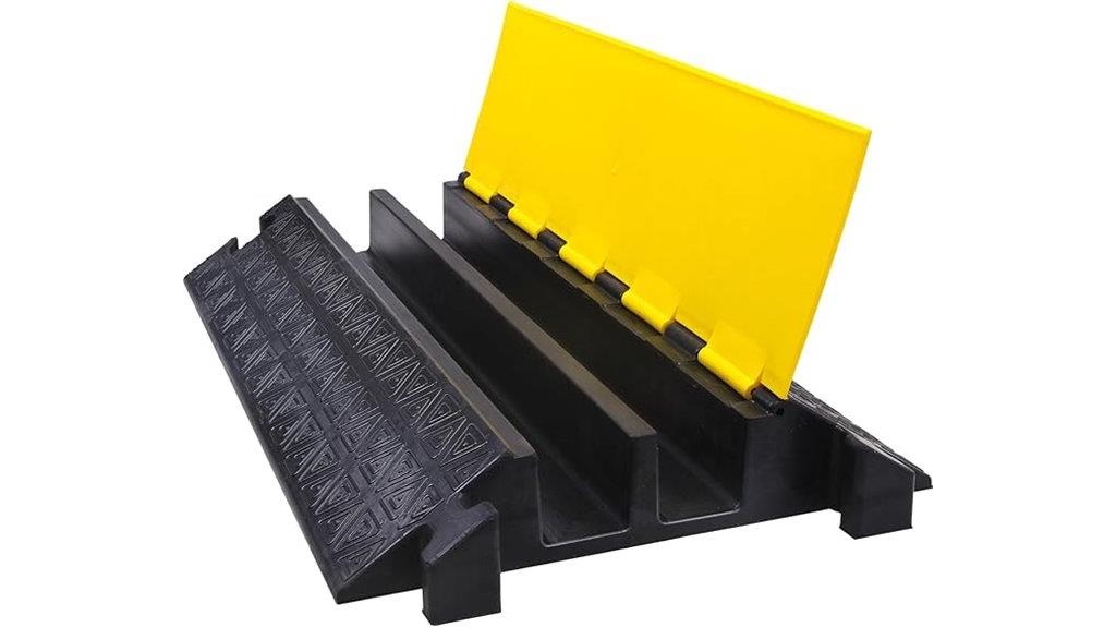 large rubber cable ramp