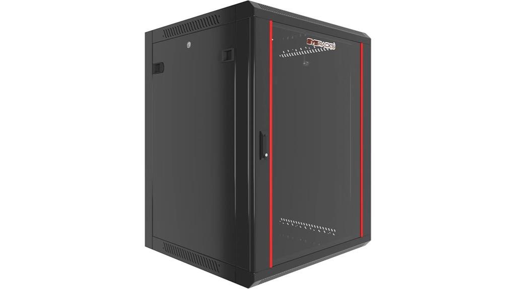 lockable 12u wall rack