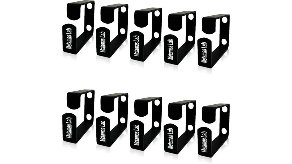 metallic 1u cable hooks