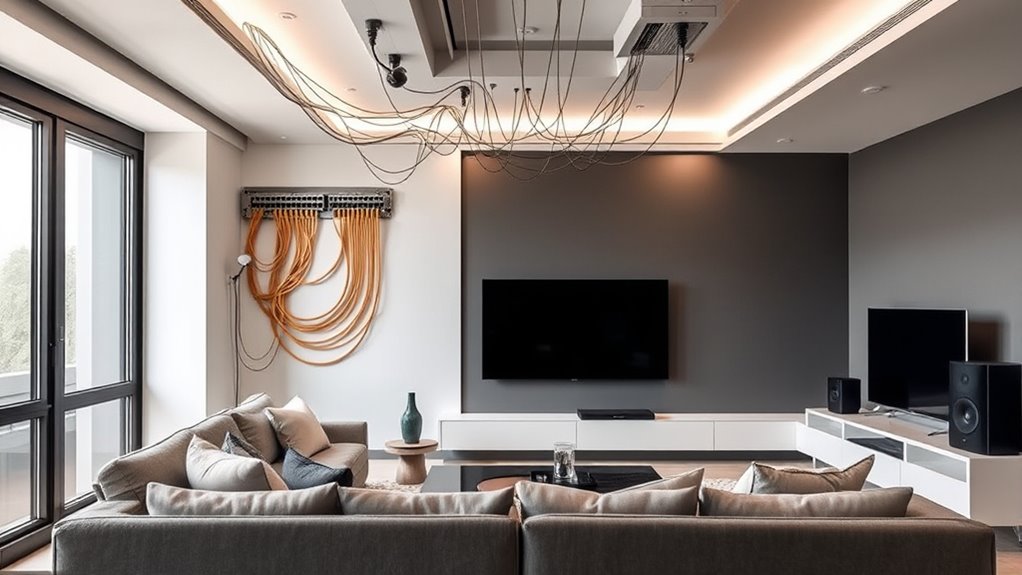 organized tidy wiring setup