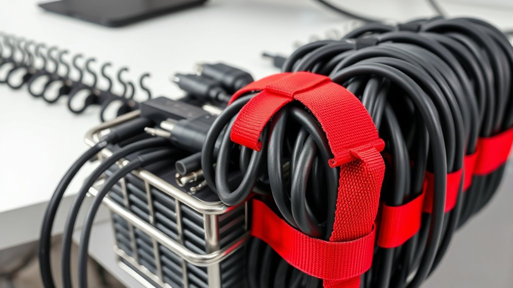 organizing cables with accessories