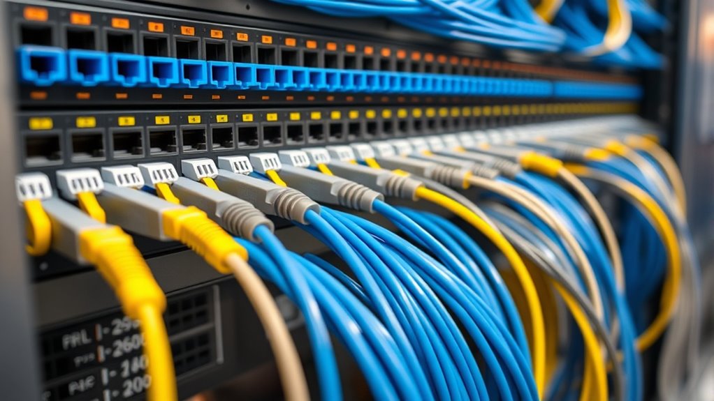 organizing network cable connections