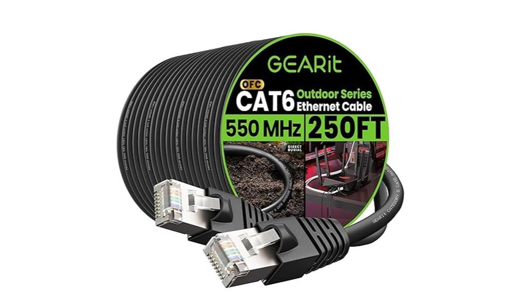 outdoor 250ft ethernet cable