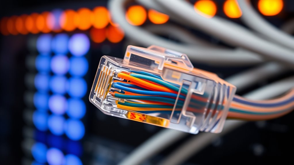 physical cables connect layers