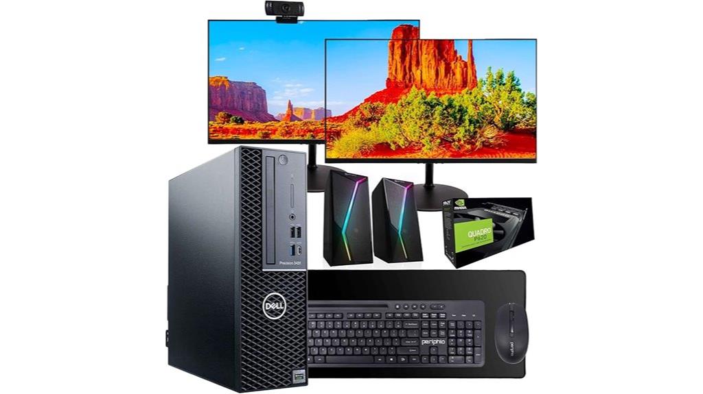 powerful workstation with dual displays