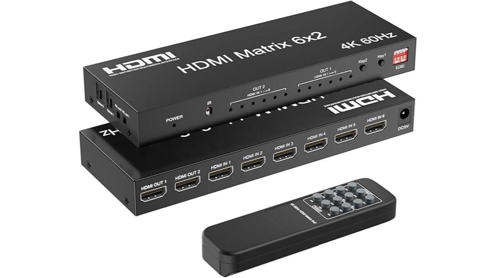 six input hdmi matrix switcher
