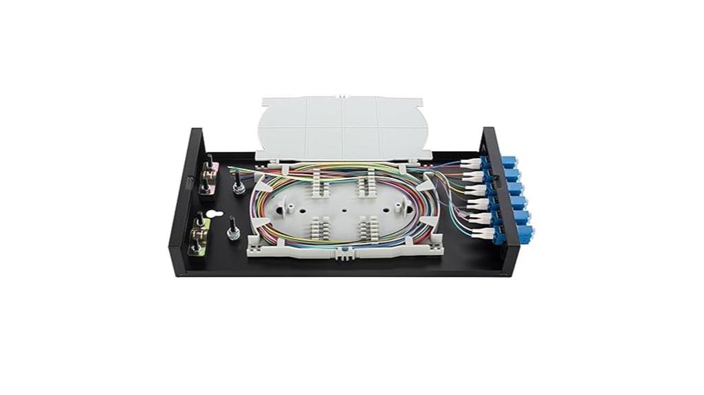 six port fiber termination box