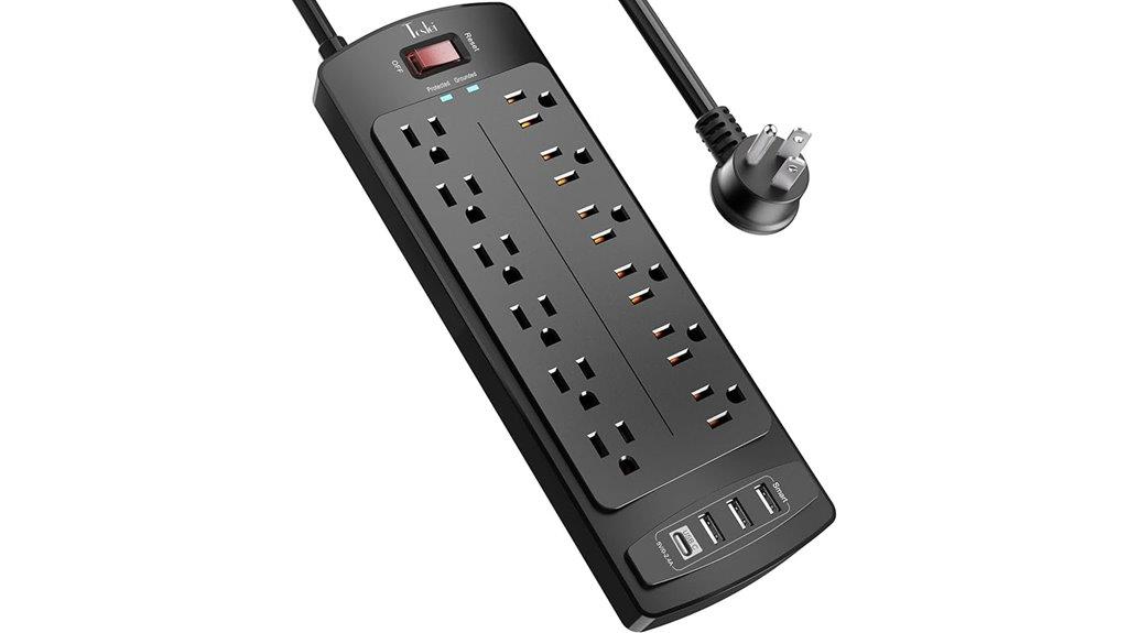 twelve outlets four usb