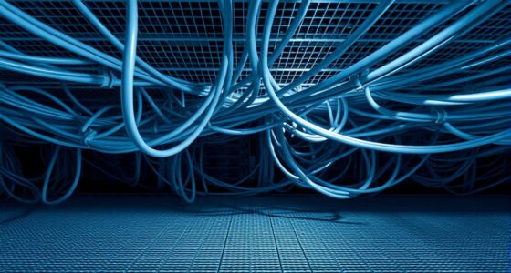 cable management beneath flooring