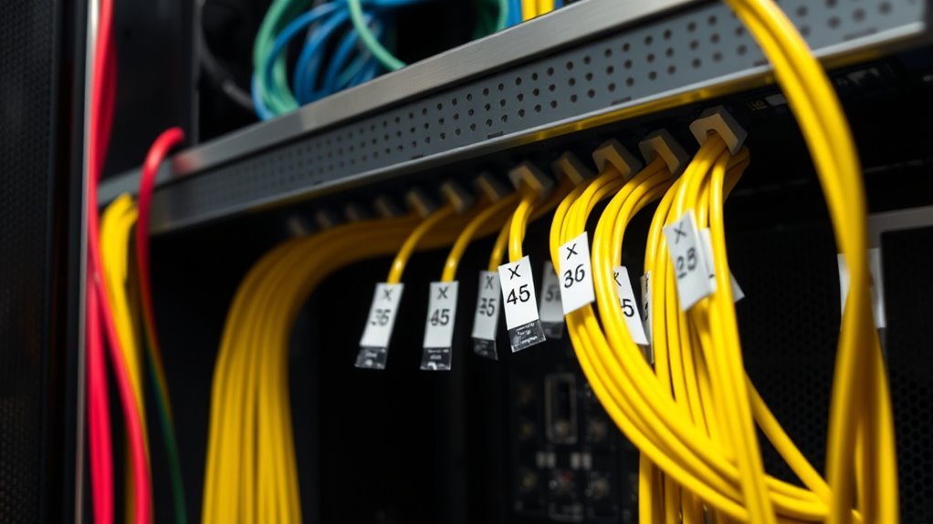 color code and organize cables