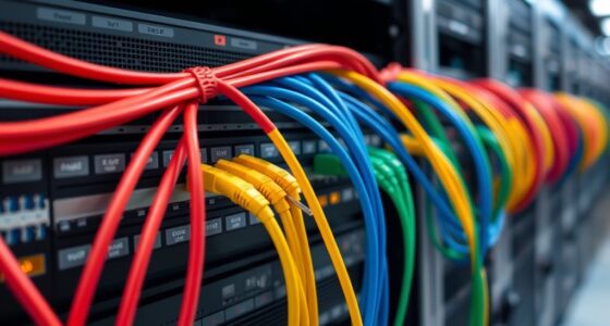 color coded cable organization