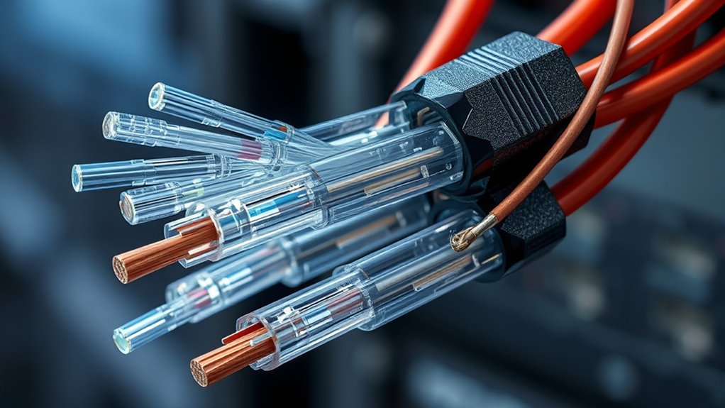 hybrid fiber copper cables
