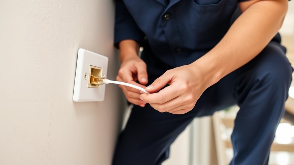 install network jacks properly