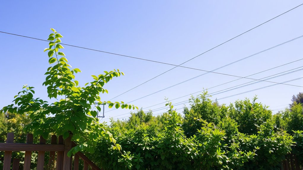 maintain safe power line distances