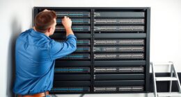 mounting network rack wall