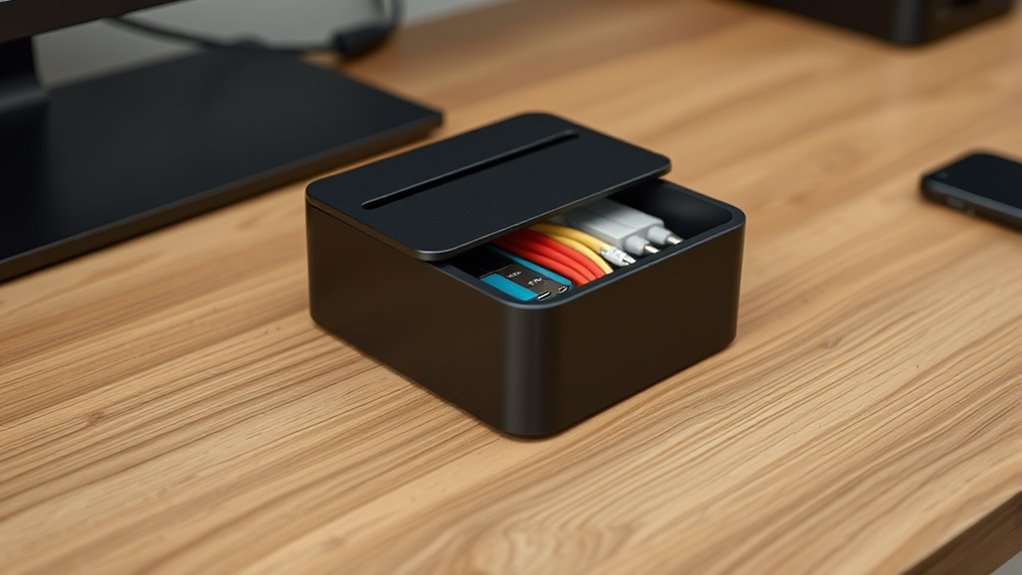 organized concealed cable setup