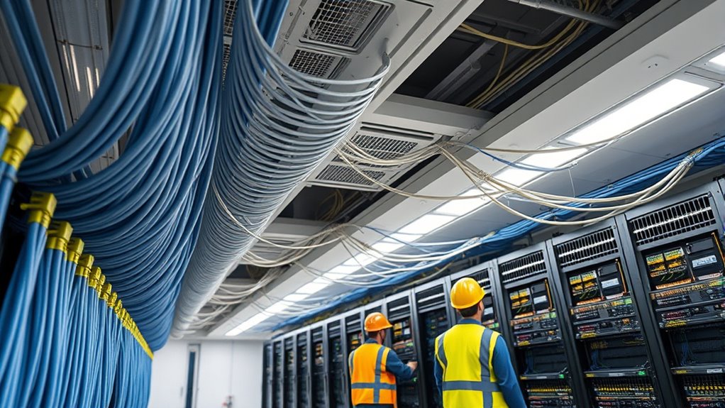 organized fiber optic cabling