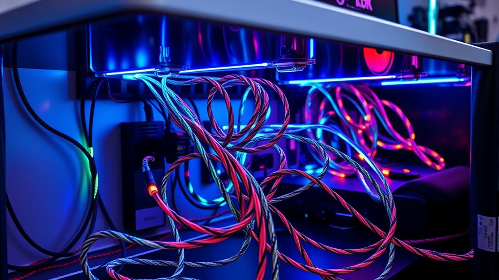 organized wireless gaming setup