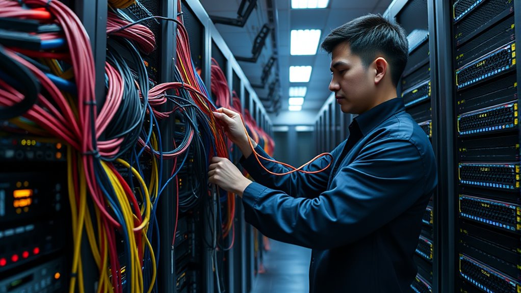 organizing server cables efficiently